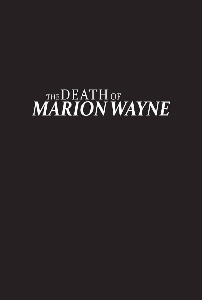 The Death of Marion Wayne cover art