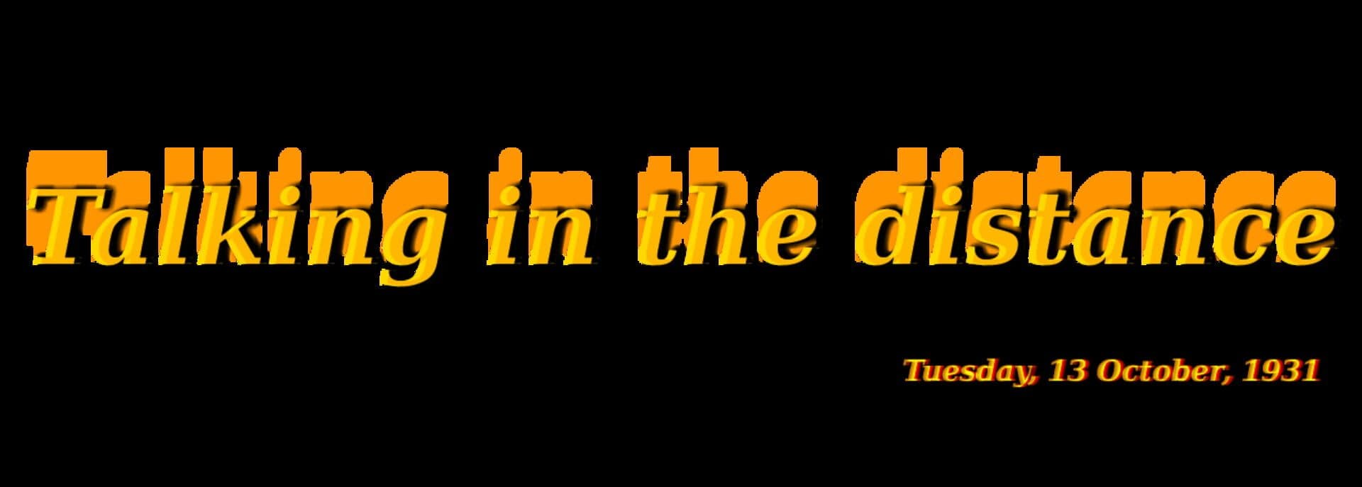 Talking in the Distance cover art