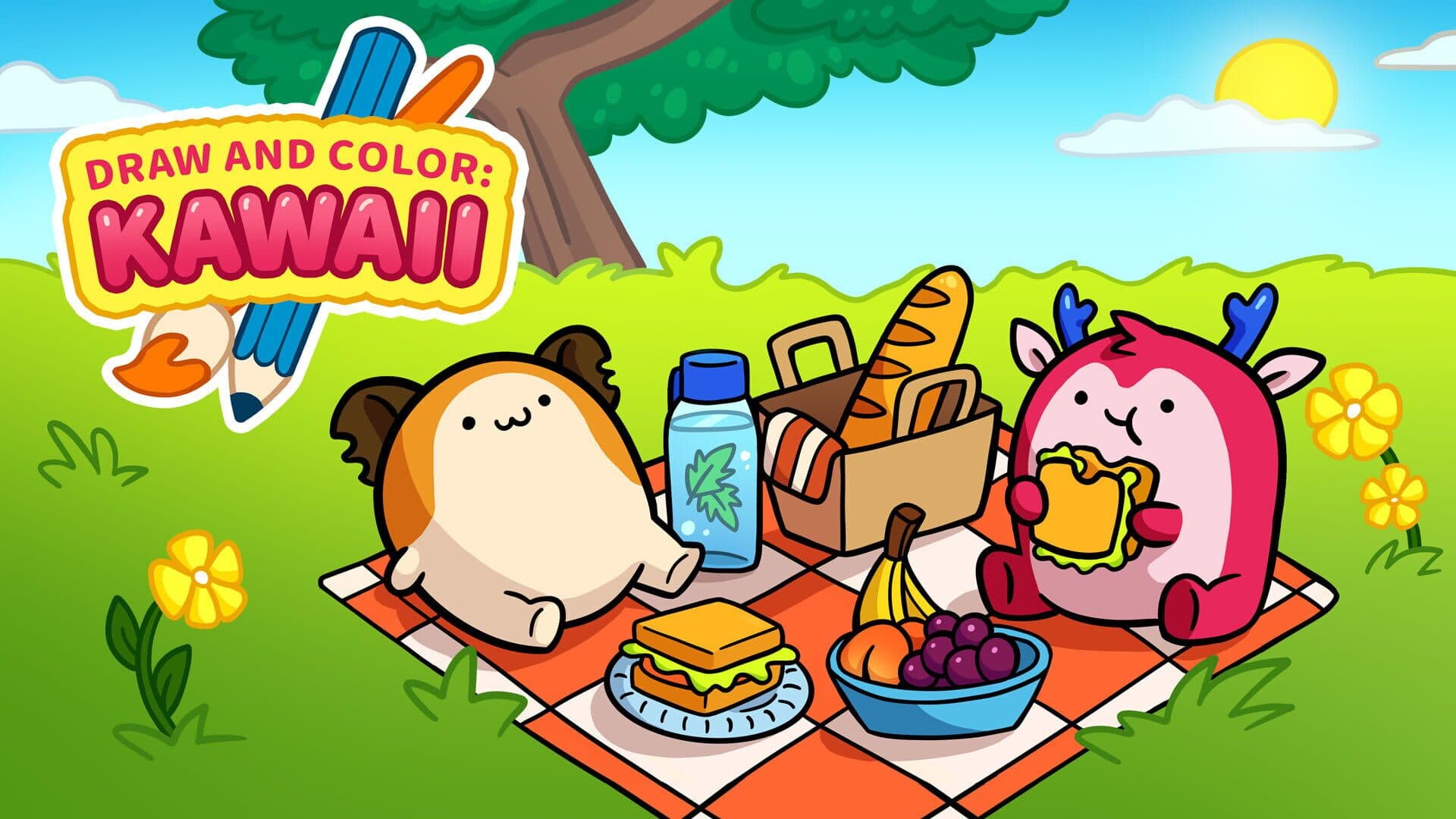 Draw and Color: Kawaii cover art