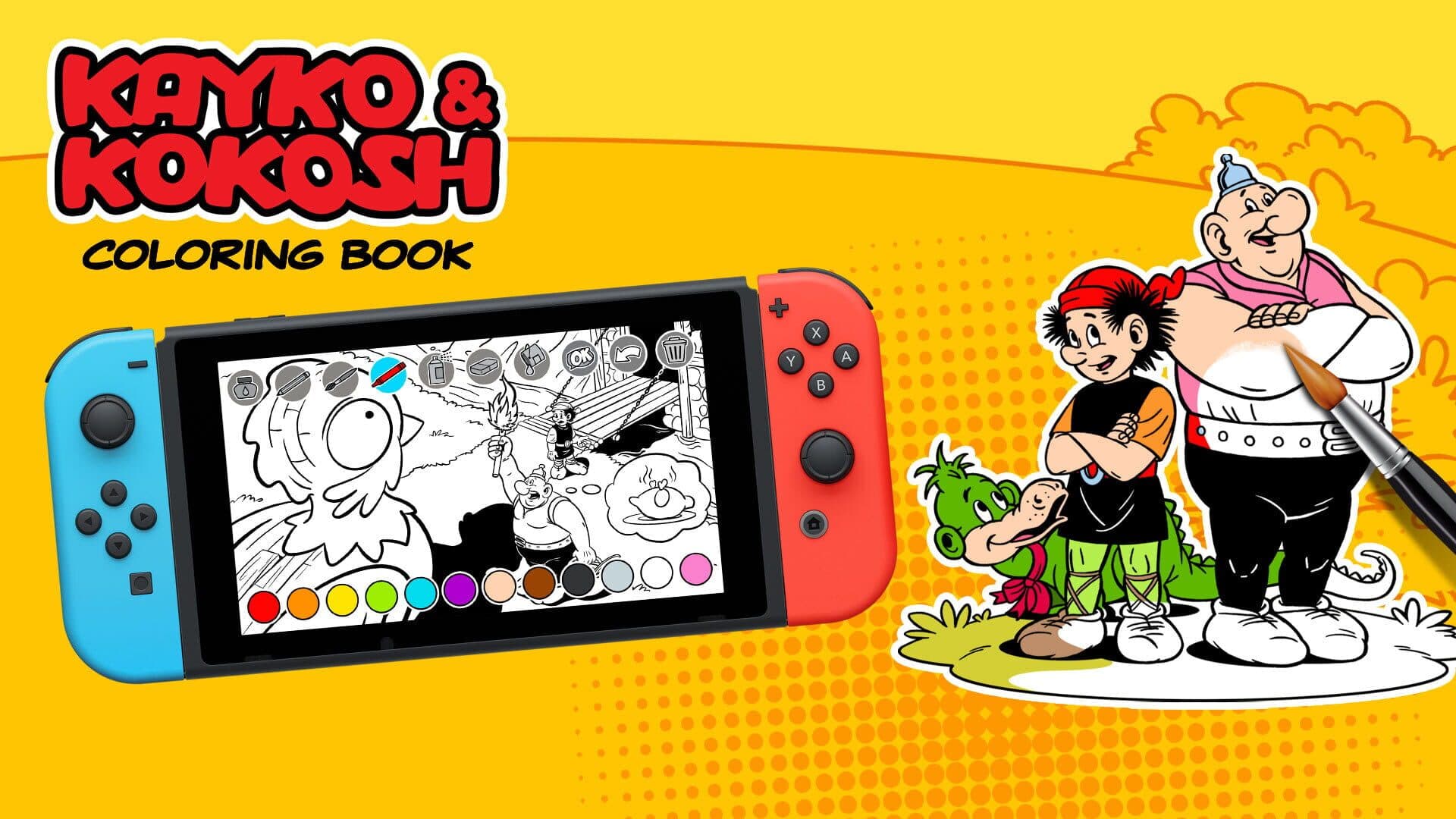 Kayko & Kokosh Coloring Book cover art