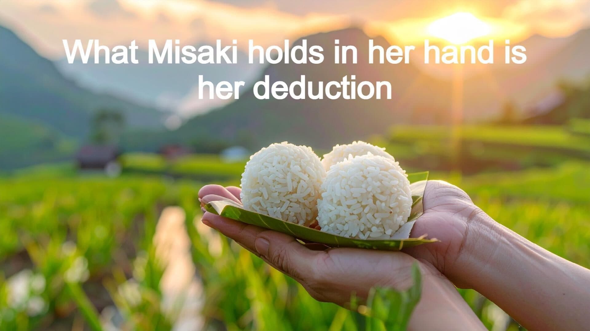 What Misaki holds in her hand is her deduction cover art
