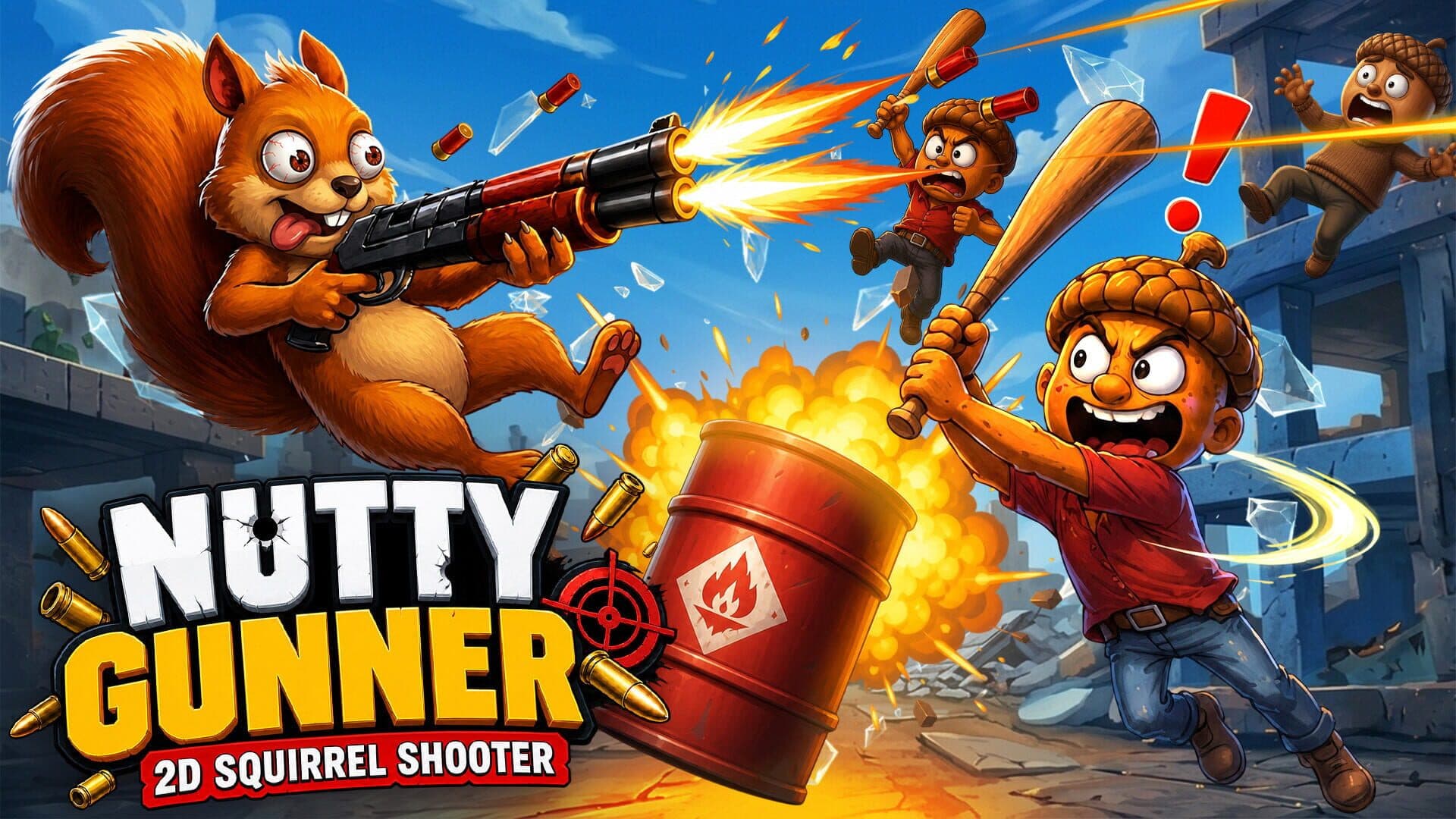 Nutty Gunner: 2D Squirrel Shooter cover art