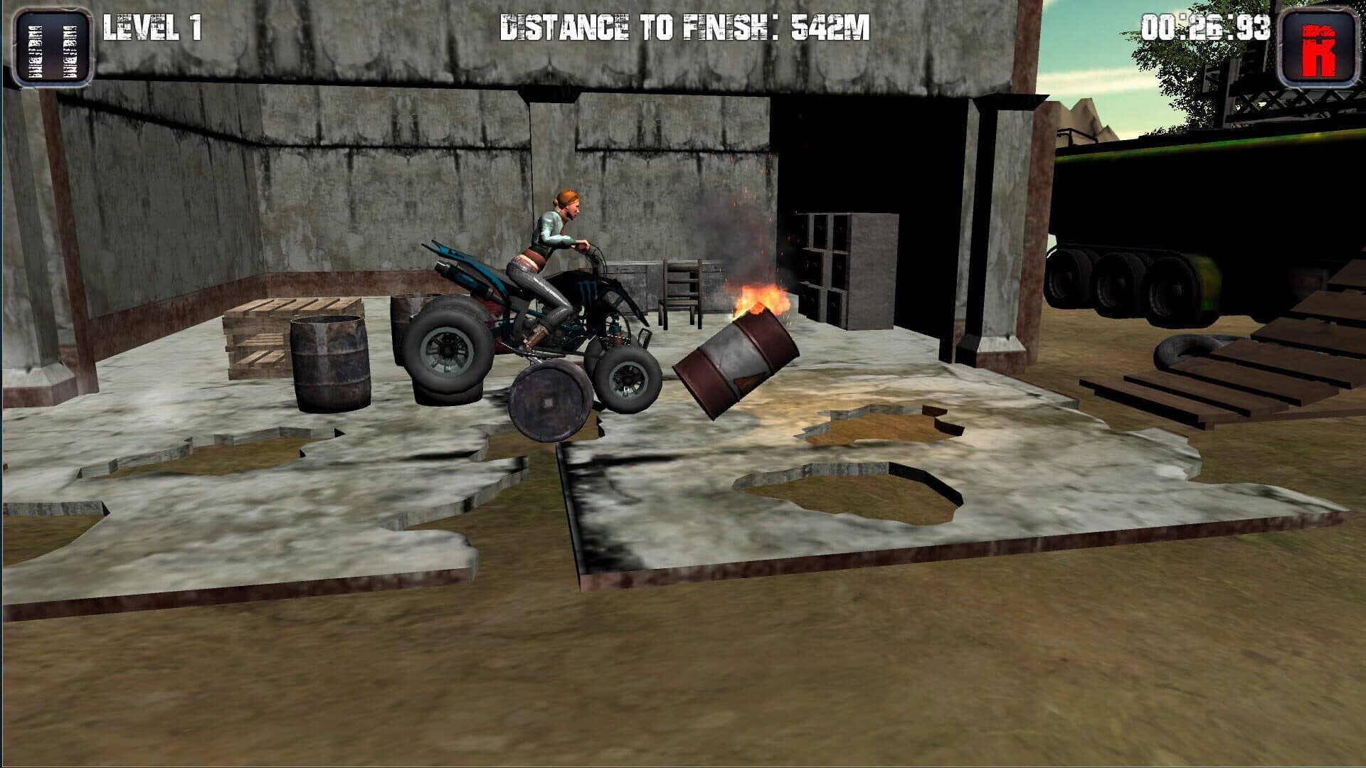 Motorcycle, tricycle, ATV hill racing cover art
