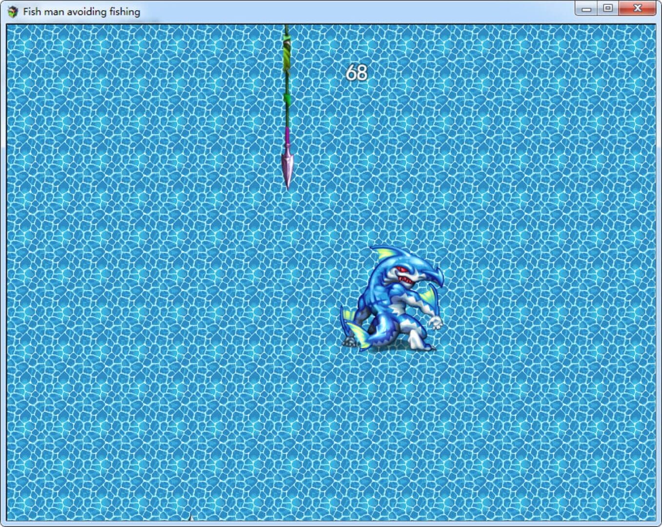 Fish man avoiding fishing cover art