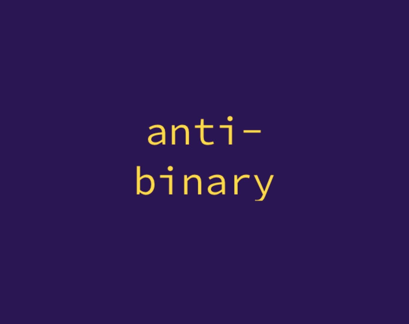 Anti-binary cover art