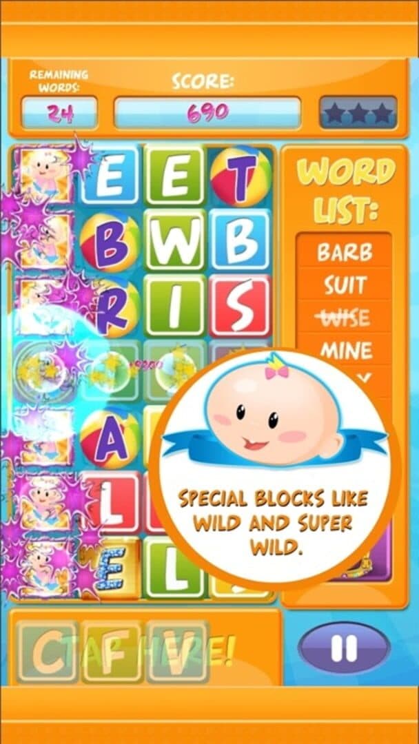 Baby Blocks: Swipe & Tap Letters, Spell Words Fast cover art
