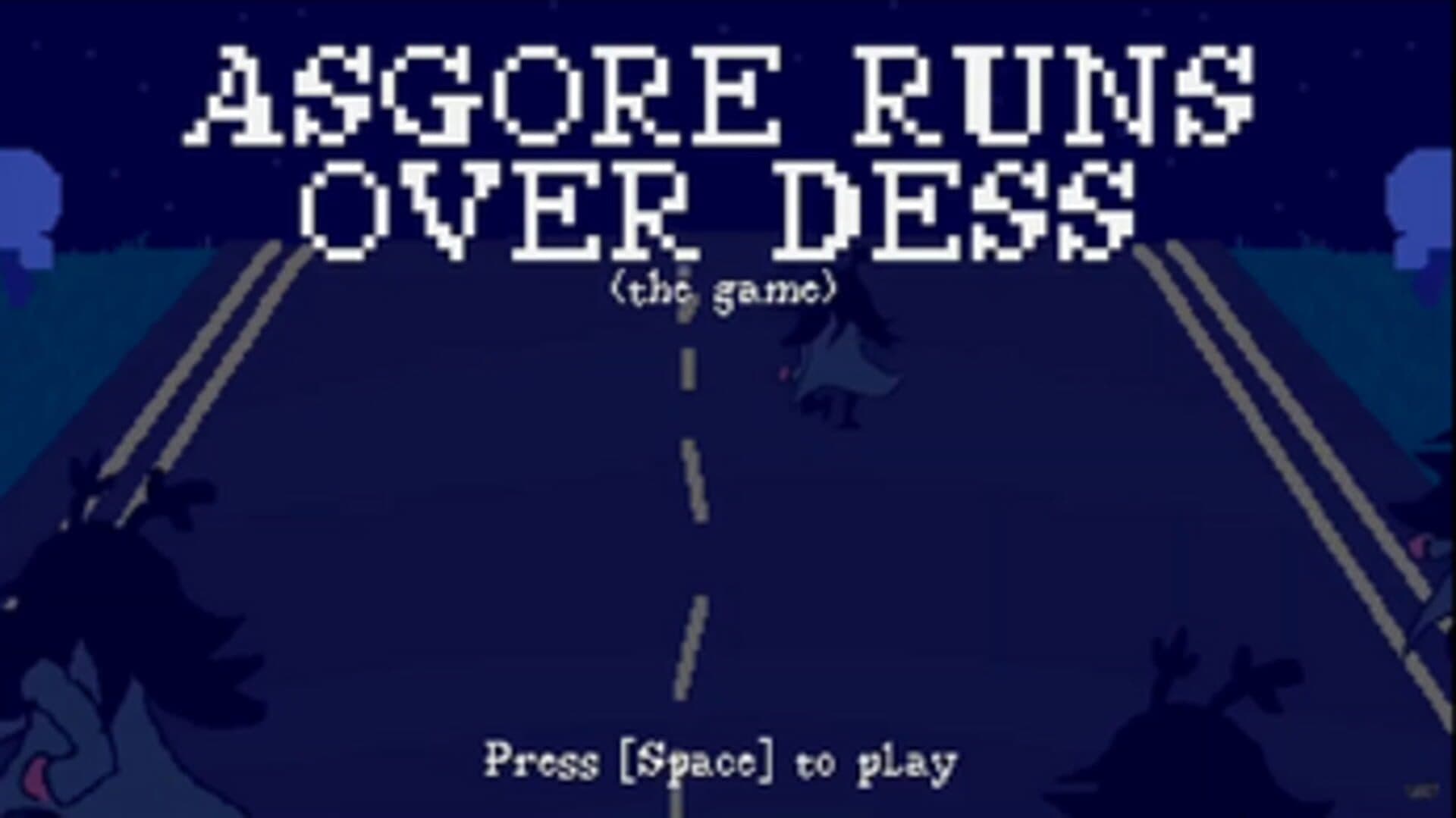 Asgore Runs Over Dess: The Game cover art