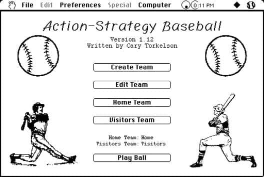Action-Strategy Baseball cover art