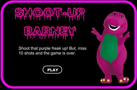 Shoot-Up Barney cover art