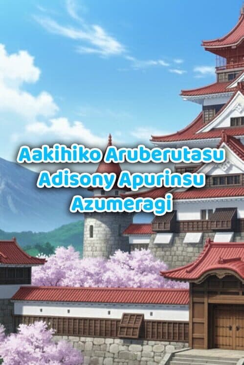 Aakihiko Aruberutasu Adisony Apurinsu Azumeragi cover art