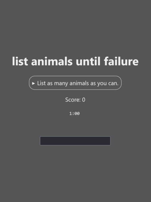 List Animals Until Failure cover art
