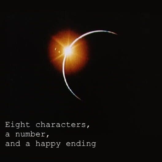 Eight Characters, a Number, and a Happy Ending cover art