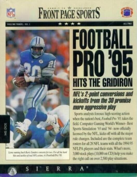 Front Page Sports: Football Pro '95 cover art
