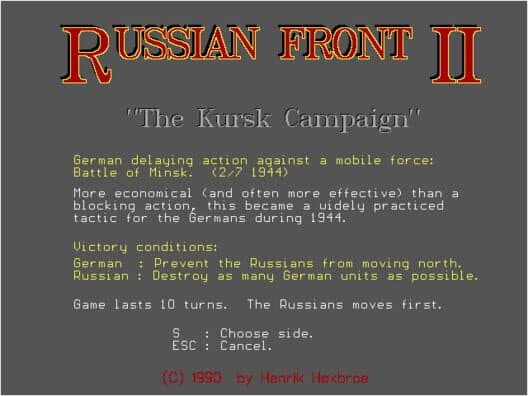 Russian Front II: The Kursk Campaign cover art