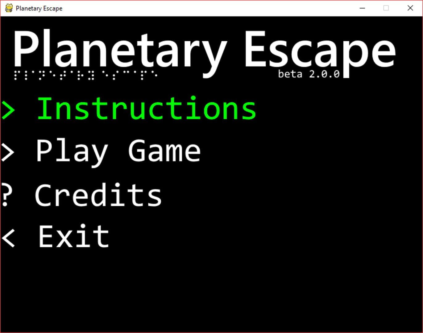 Planetary Escape: An Audiogame cover art