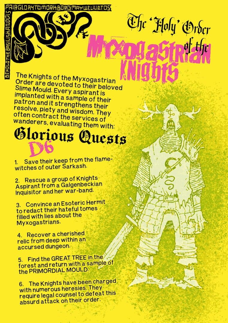 The Holy Order of the Myxogastrian Knights cover art