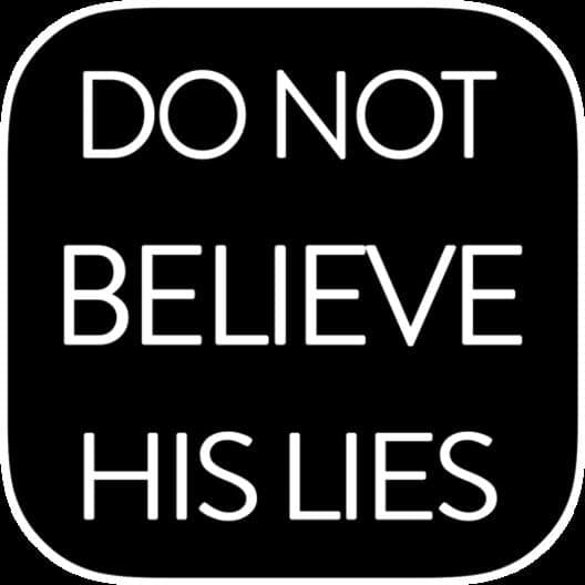 Do Not Believe His Lies cover art